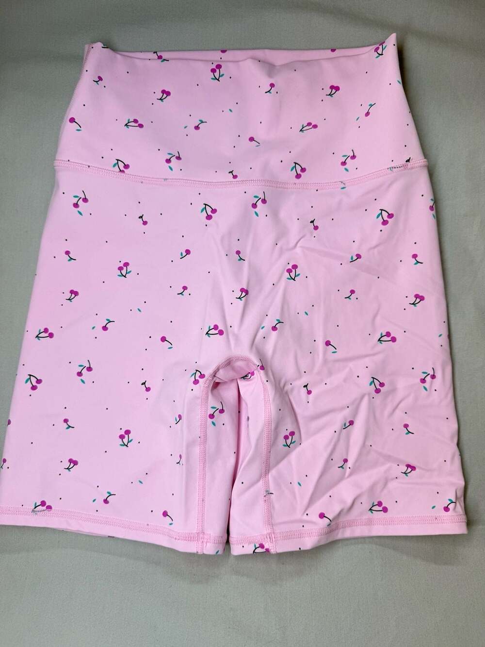 Astoria Activewear Luxe Blossom Cherry Print Ruched Booty Bike Shorts